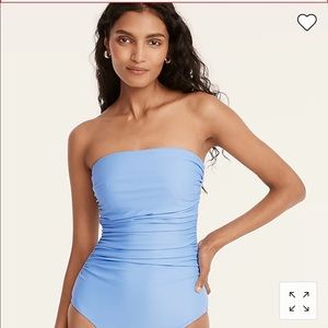 J Crew Rouched Bandeau One Piece Swimsuit